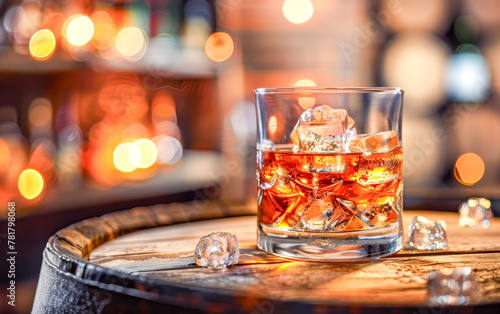 Whiskey on the Rocks in Elegant Glass.