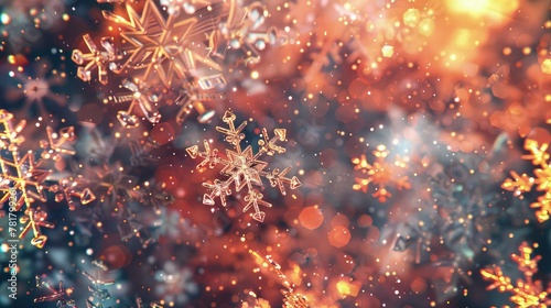 snowflakes abstract background
