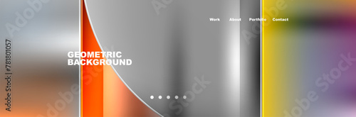 Circle triangle geometric web site page template. Vector Illustration For Wallpaper, Banner, Background, Card, Book Illustration, landing page