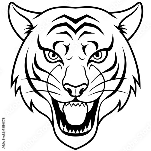 Wallpaper Mural head of a tiger Torontodigital.ca