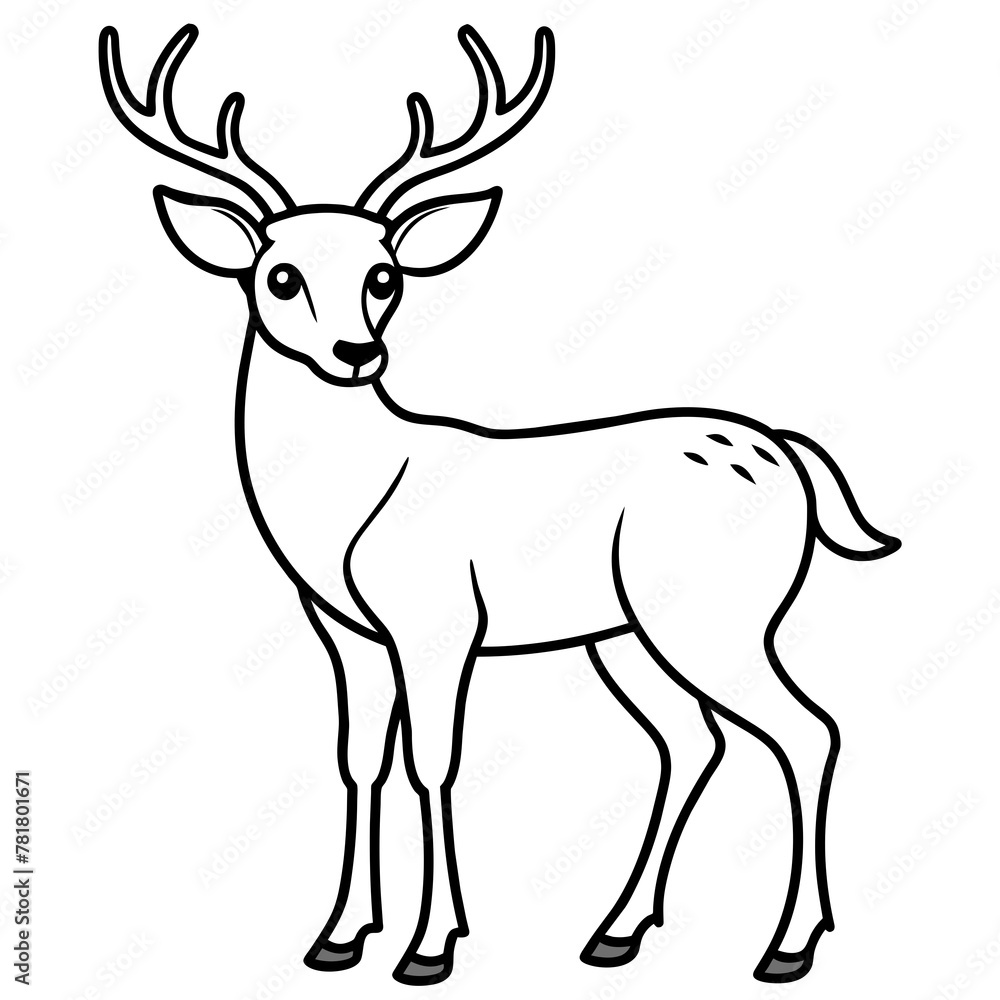 Naklejka premium deer illustration