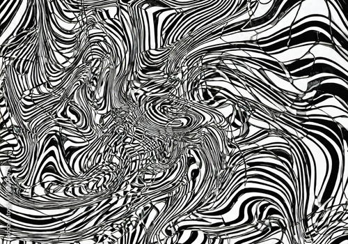 abstract black and white line pattern