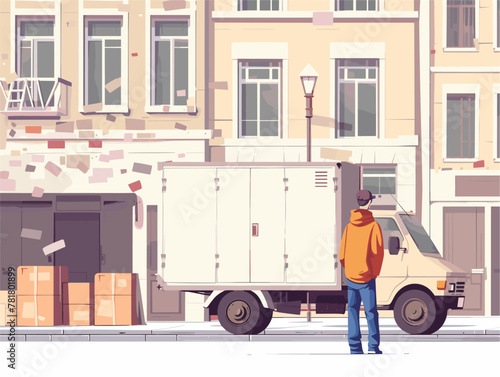 Urban Essential: Delivery Driver Navigating the Bustling City, Ensuring Timely Delivery