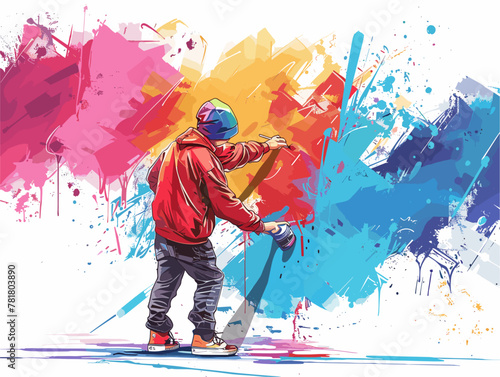 Street Artist's Vibrant Transformation: Animated Mural Enchants Public Spaces with Artistic Brilliance