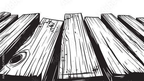 Abstract Background: Black and White Wooden Plank Vector