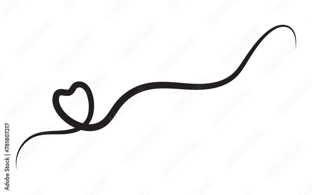 Squiggle and swirl line with a heart. Hand drawn calligraphic swirl. Swirly line doodle. 11:11 Squiggle and swirl line with a heart. Hand drawn calligraphic swirl. Swirly line doodle. 11:11