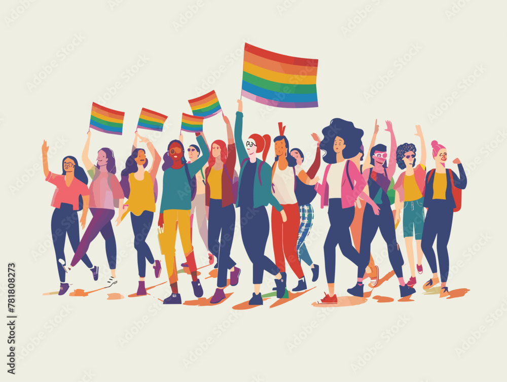 Obraz premium LGBTQ+ Pride: A Call for Unity and Equality in the Face of Diversity