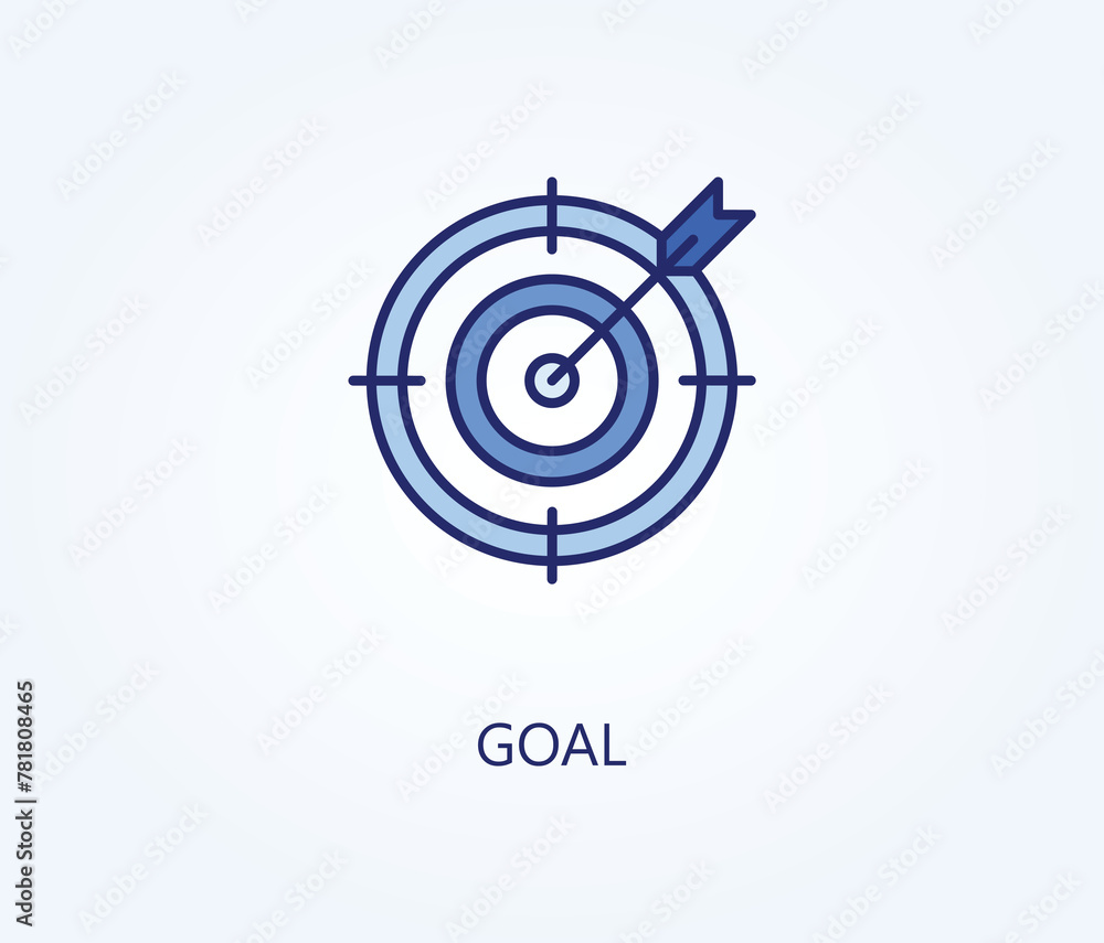 Goal vector, icon or logo sign symbol illustration. Goal vector, icon or logo sign symbol illustration.
