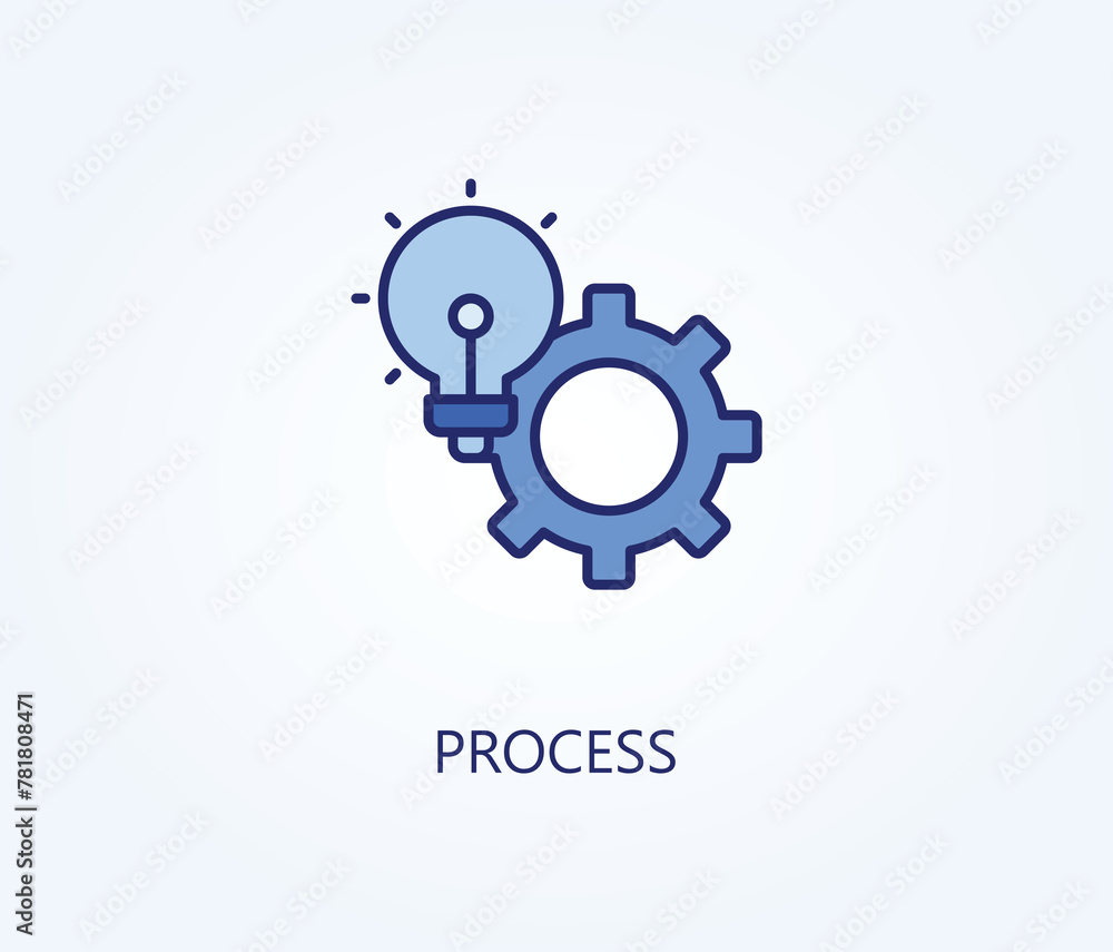 Process vector, icon or logo sign symbol illustration. Process vector, icon or logo sign symbol illustration.