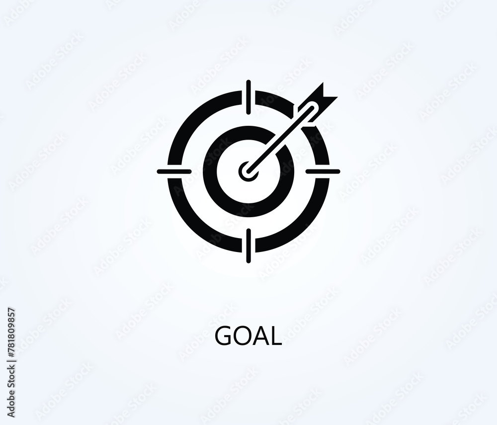 Goal vector, icon or logo sign symbol illustration. Goal vector, icon or logo sign symbol illustration.