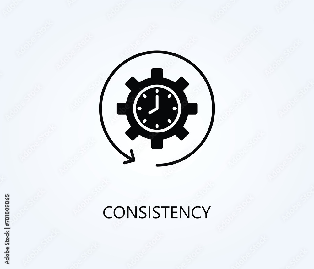 Consistency vector, icon or logo sign symbol illustration.