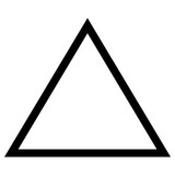 triangle  icon, simple vector design
