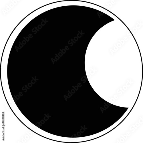 moon eclipsed lunar cosmos outline vector