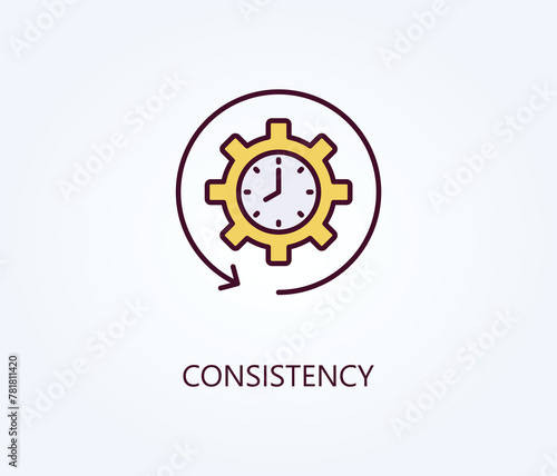 Consistency vector, icon or logo sign symbol illustration.