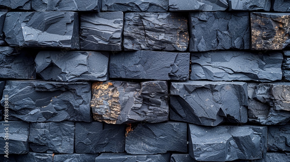 A tight shot of a black slate wall, featuring two rusted metal handles - one on each side A tight shot of a black slate wall, featuring two rusted metal handles - one on each side