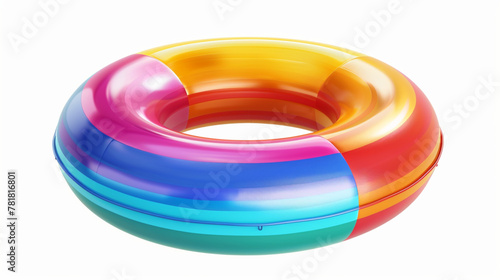 swimming ring in vibrant colors illustration