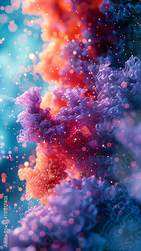 Captivating Watercolor Brushstrokes Depicting the Promise of Theranostics in Nanomedicine on an Isolated Cinematic Background photo