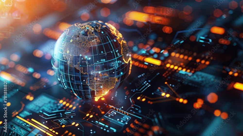 background with global internet background with global internet