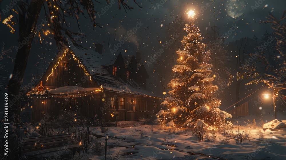christmas tree and lights christmas tree and lights