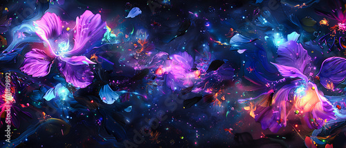 Mystical Space Nebula  Abstract Cosmic Clouds and Starlight  Ethereal and Dreamy Astronomical Background