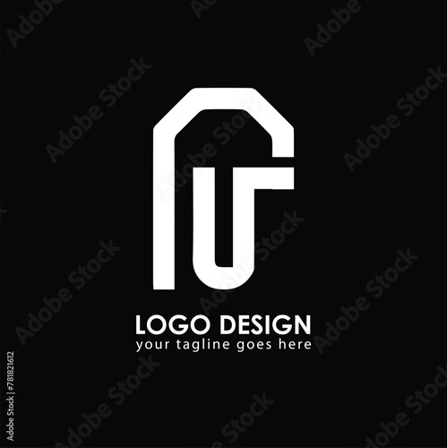 NU NU Logo Design, Creative Minimal Letter NU NU Monogram