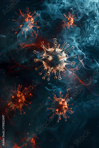 Hyper Detailed Watercolor Depiction of Infectious Disease Outbreak and Its Perplexing Uncertainty