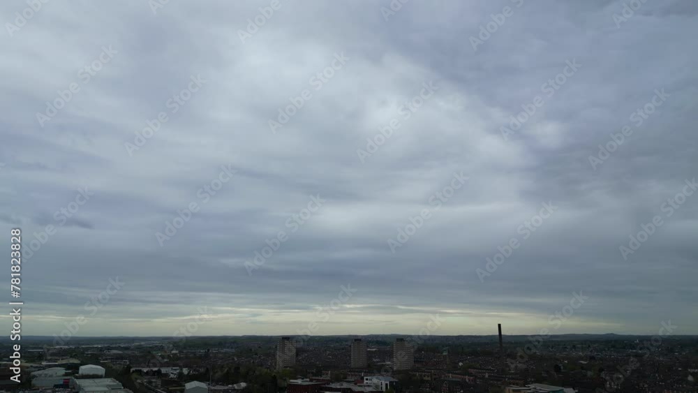 Aerial View of Historical Downton Leicester City Centre Buildings During Cloudy Evening of April 8th, 2024. England United Kingdom Aerial View of Historical Downton Leicester City Centre Buildings During Cloudy Evening of April 8th, 2024. England United Kingdom