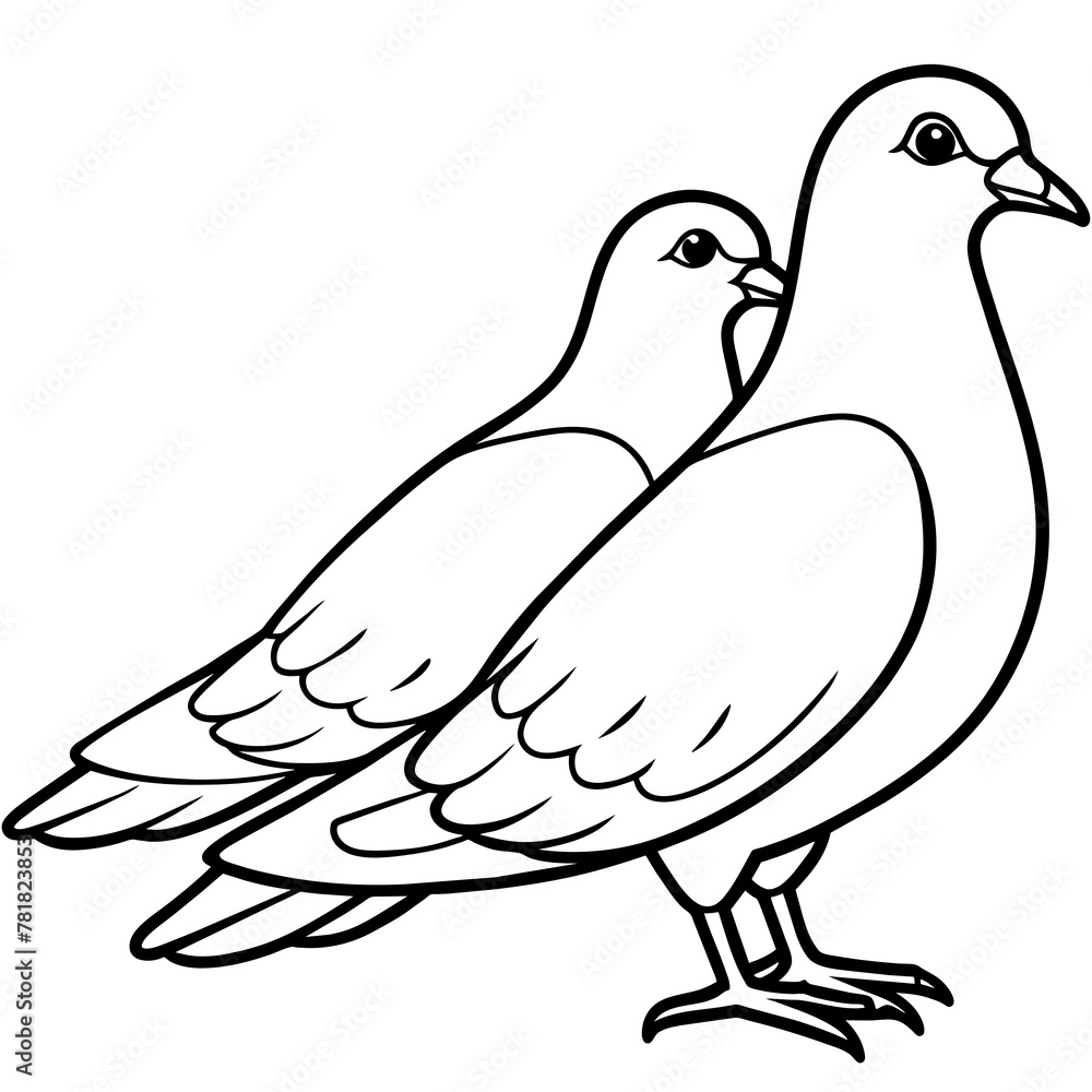 white pigeon isolated on white background white pigeon isolated on white background