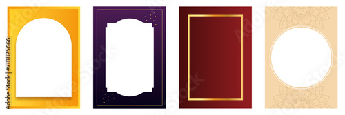 set of empty invitation background. vector illustration