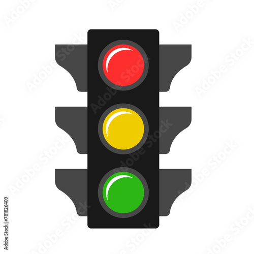 traffic lights icon vector illustration isolated on white background