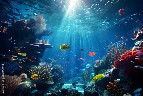 underwater dream scape with marine life intertwined with surreal digital effects © Stefan Schurr