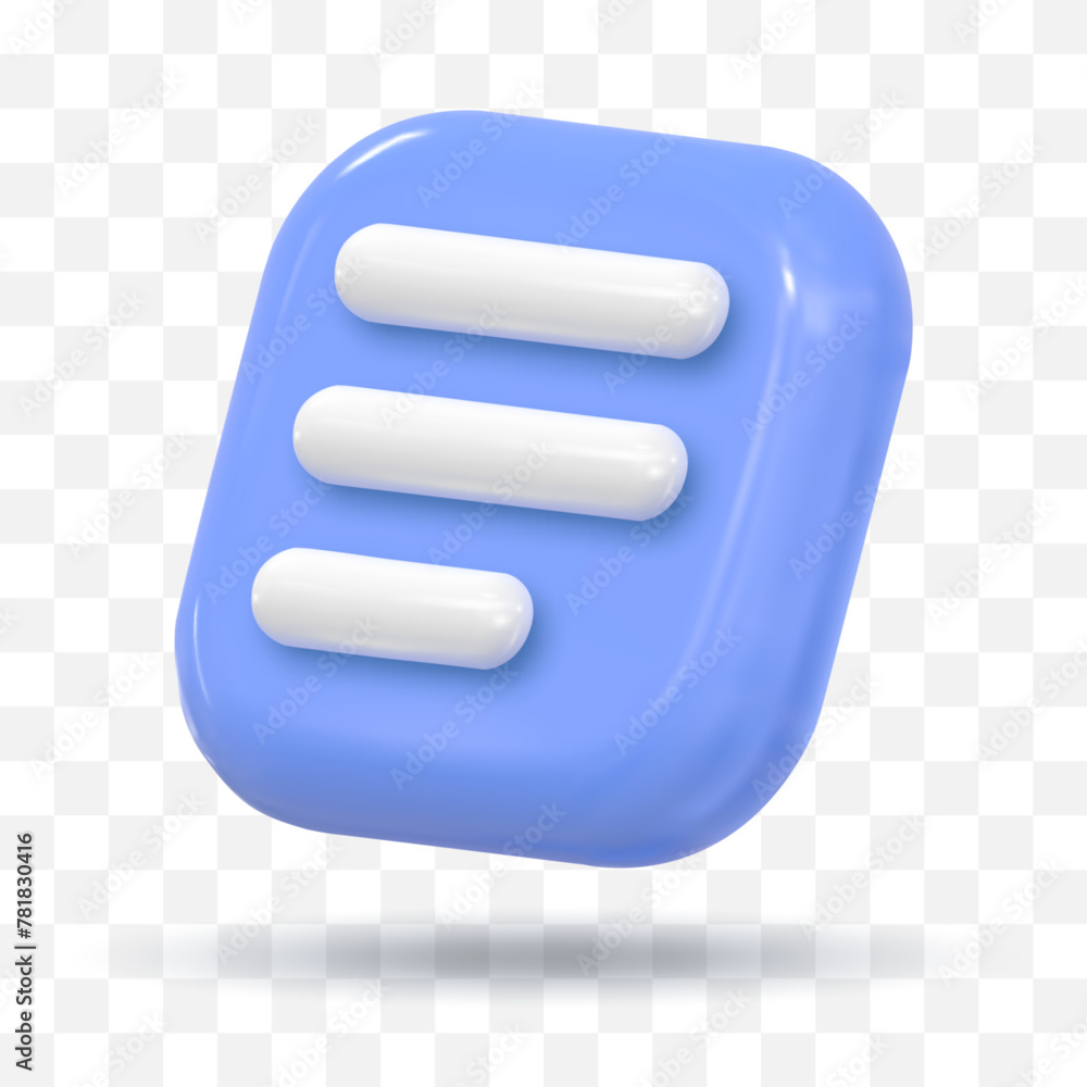 3D Icons isolated text message illustration 3D Icons isolated text message illustration