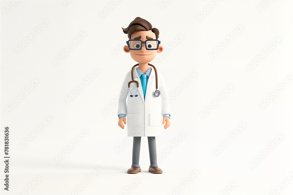 Illustration of a medical professional/医療従事者のイラスト Illustration of a medical professional/医療従事者のイラスト