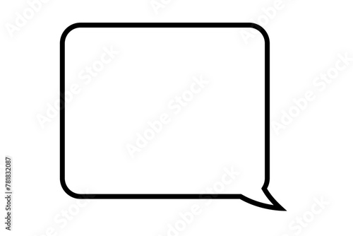 シンプルな吹き出し　角丸四角1