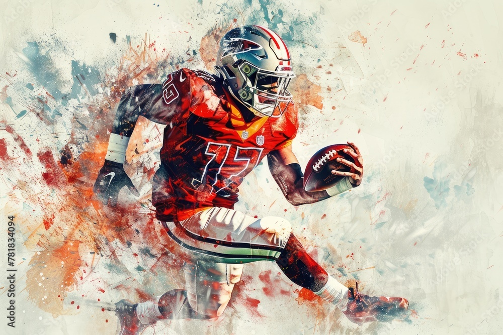 Abstract american football player Abstract american football player