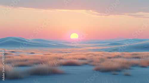 sunrise in the mountain desert photo