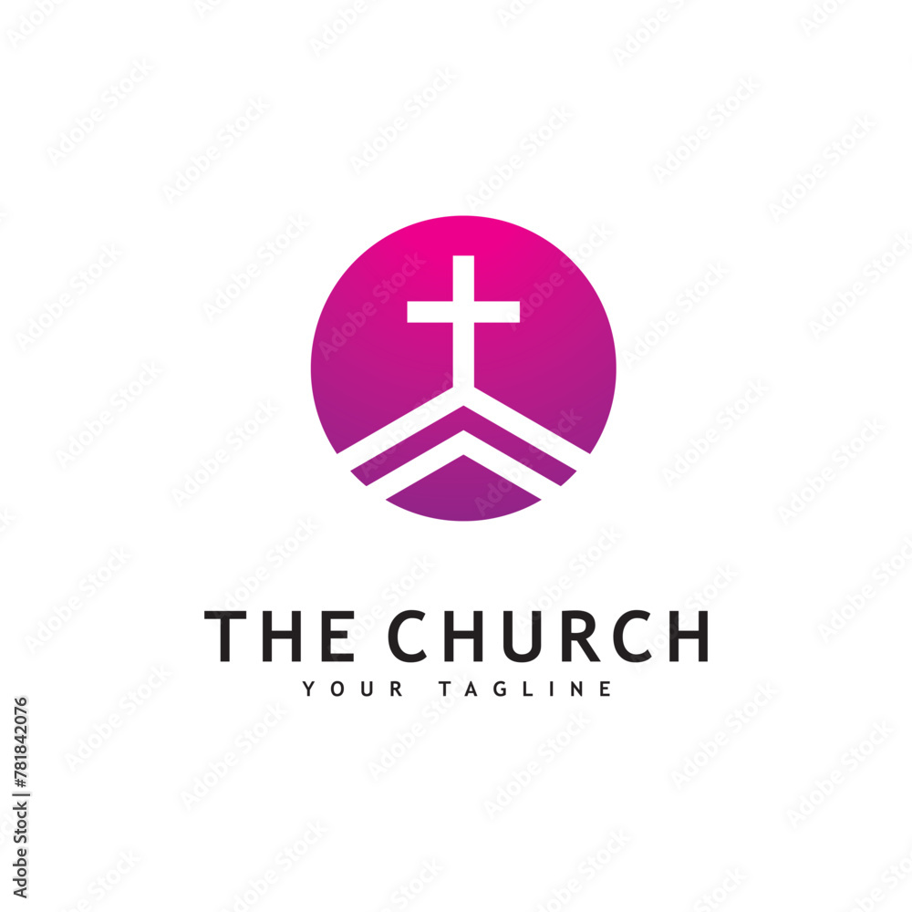 Christian Church logo creative Cross design vector Christian Church logo creative Cross design vector