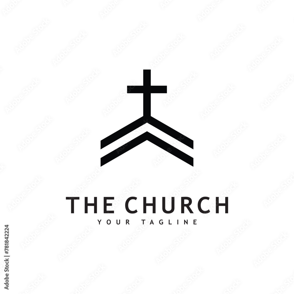 Christian Church logo creative Cross design vector Christian Church logo creative Cross design vector