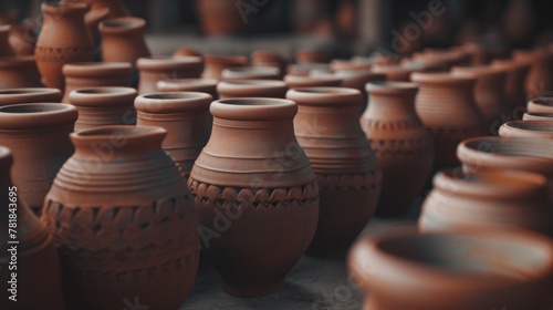 Collection of handcrafted terracotta pots, showcasing traditional pottery craftsmanship.