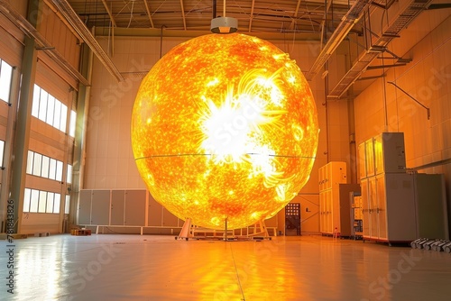 artificial sun in the laboratory. alternative energy source, future technologies, science
