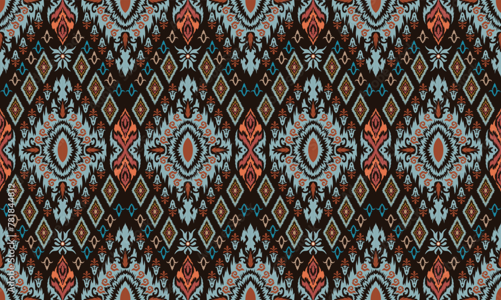 Hand draw Textile Designs Digital Motif Border Seamless Geometric ethnic style pattern.great for textiles, banners, wallpapers, wrapping vector.