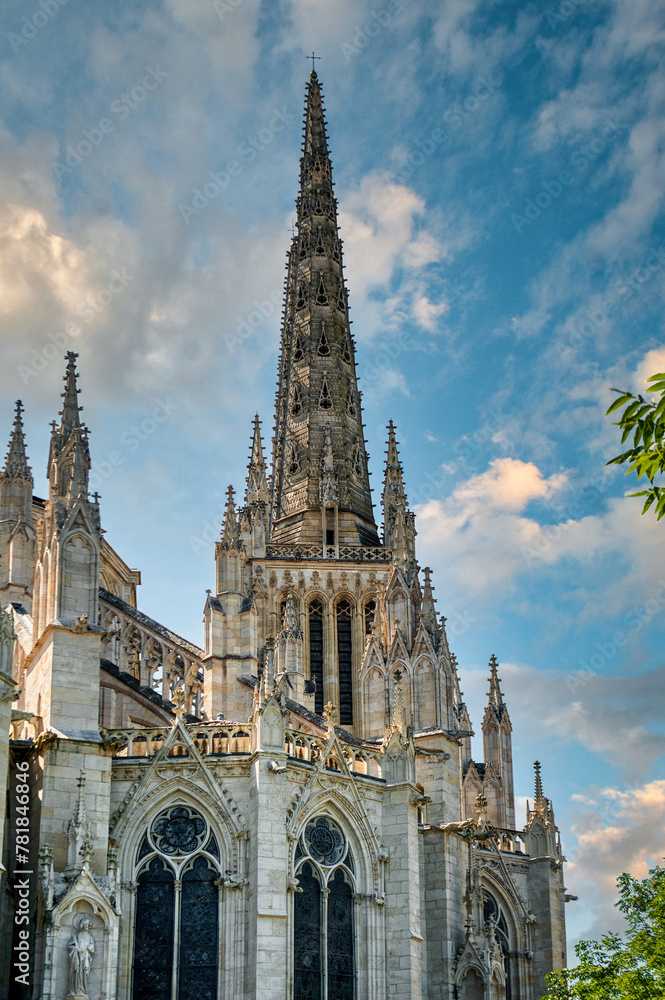 The Cathedral of Saint Andrew of Bordeaux is a Gothic-style cathedral church located in the French city of Bordeaux. France The Cathedral of Saint Andrew of Bordeaux is a Gothic-style cathedral church located in the French city of Bordeaux. France