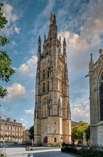 The Cathedral of Saint Andrew of Bordeaux is a Gothic-style cathedral church located in the French city of Bordeaux. France photo