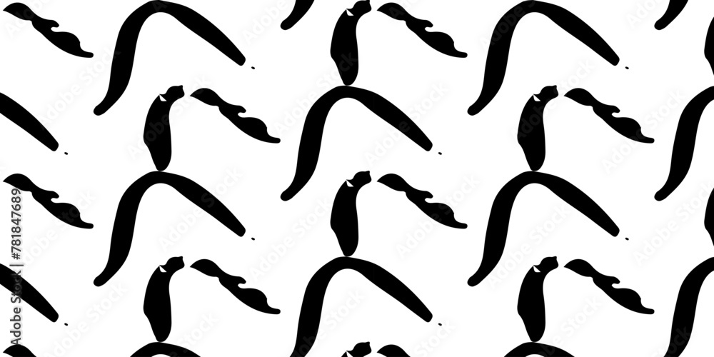 Seamless brush pattern   hand drawn geometry background