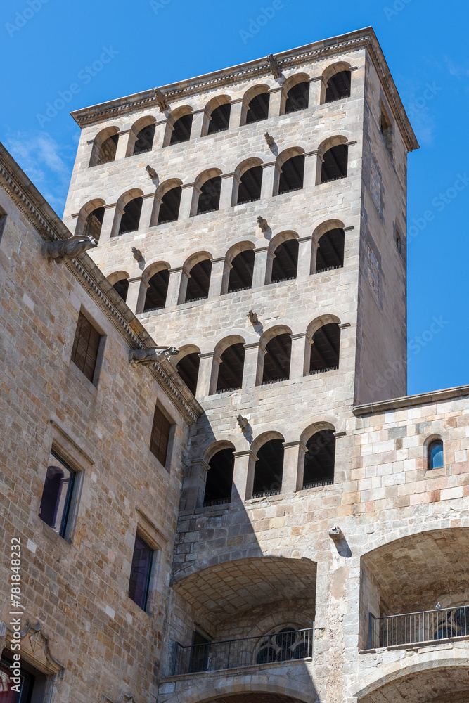 Barcelona, Spain, Plaça del Rei: Mirador del Rei Martí, located next to the Palau del Lloctinent. It had functions as a watchtower, to control the city and especially the sea