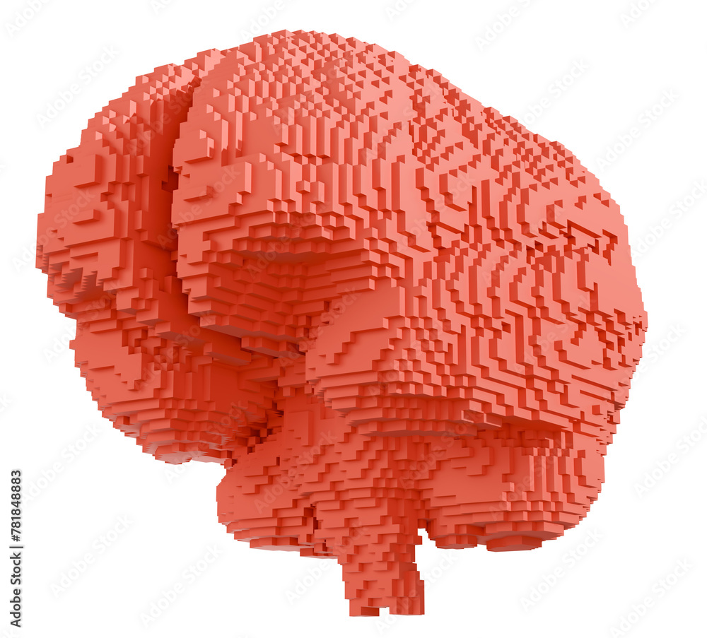 Pixelated Brain Study : Showcase your brain research with these ...