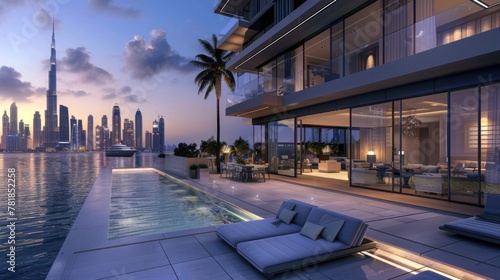 Design twin villas with rooftop terraces, providing panoramic views and outdoor entertainment spaces 