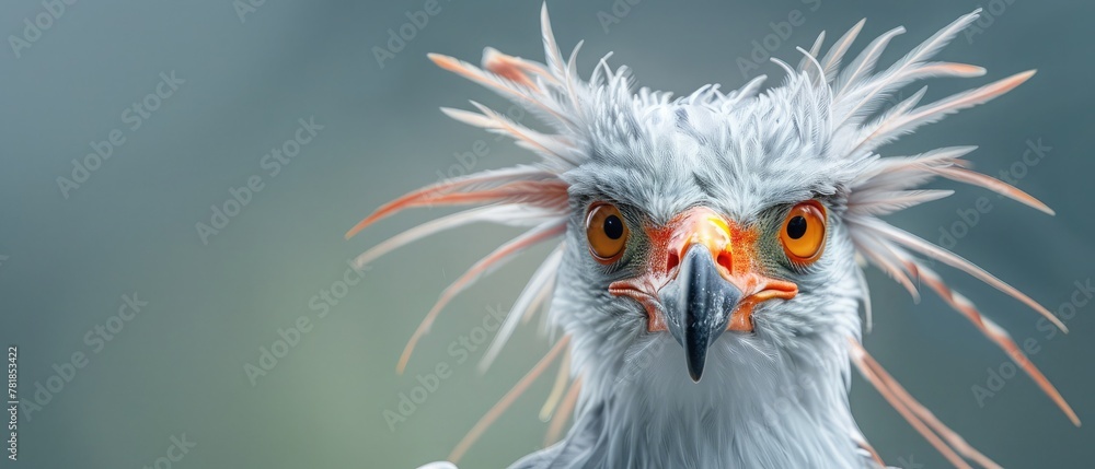 Portrait of a Secretary bird Portrait of a Secretary bird