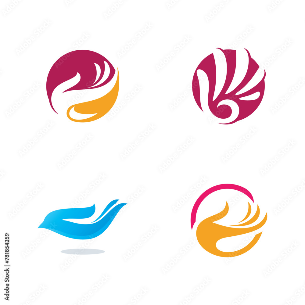 Hand care logo template vector design Hand care logo template vector design