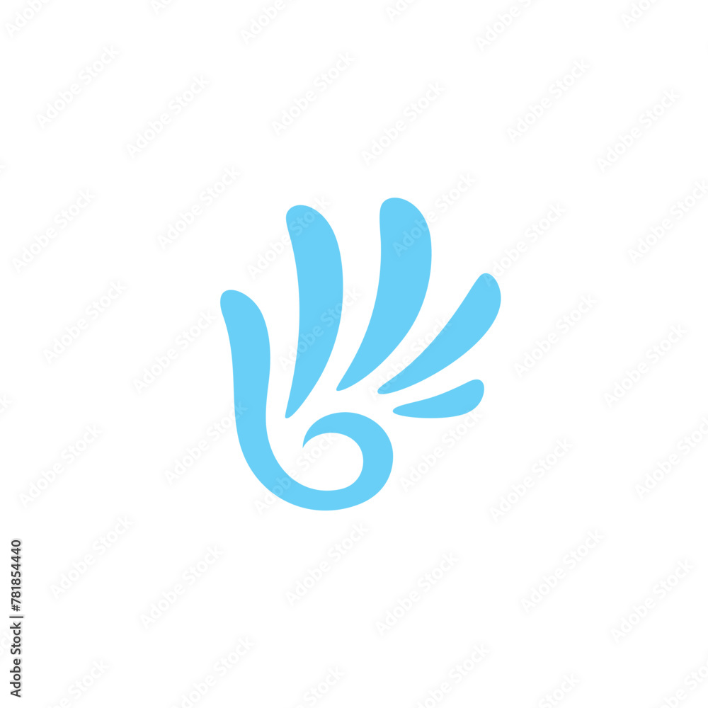 Naklejka premium Hand care logo template vector design